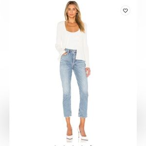 525 ribbed cream cardigan